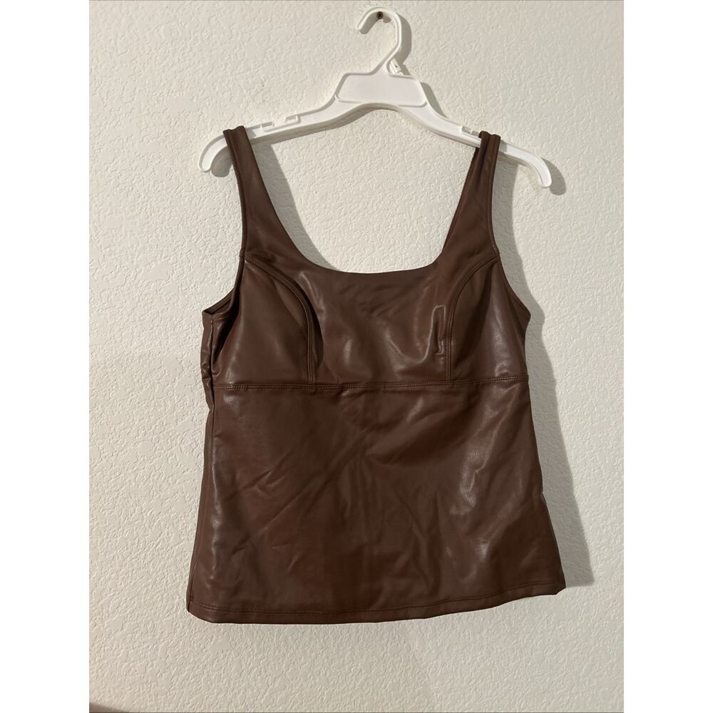 Women’s Bustier Faux Leather Brown NWT Sofia Jeans Small